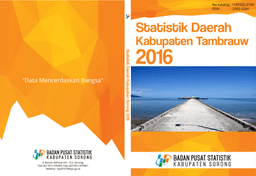 Statistik Daerah Kabupaten Tambrauw 2016